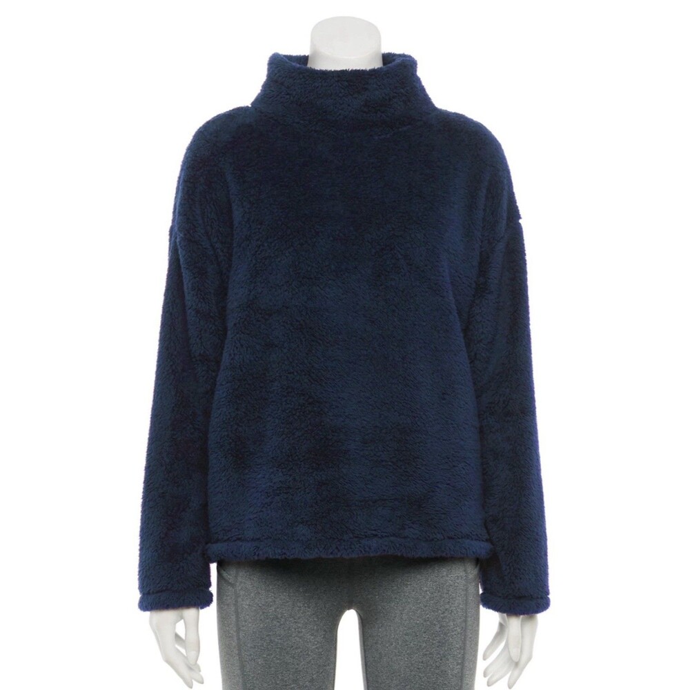 Heat Keep Womens Size S Pink Sherpa Fleece Jacket Windbreaker Soft Warm Blue